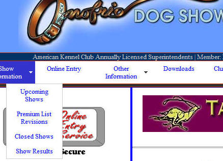onofrio shows events dog calendar jack